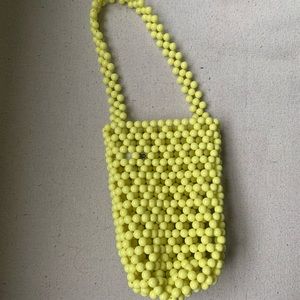 Chartreuse Beaded Bag Purse